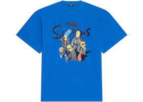 Balenciaga x The Simpsons Oversized T-Shirt Indigo - vue 360