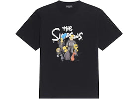 Balenciaga x The Simpsons Womens Small Fit T-Shirt Black - vue 360