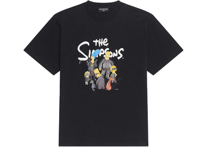 Balenciaga x The Simpsons Womens Small Fit T-Shirt Black - apparel view 2