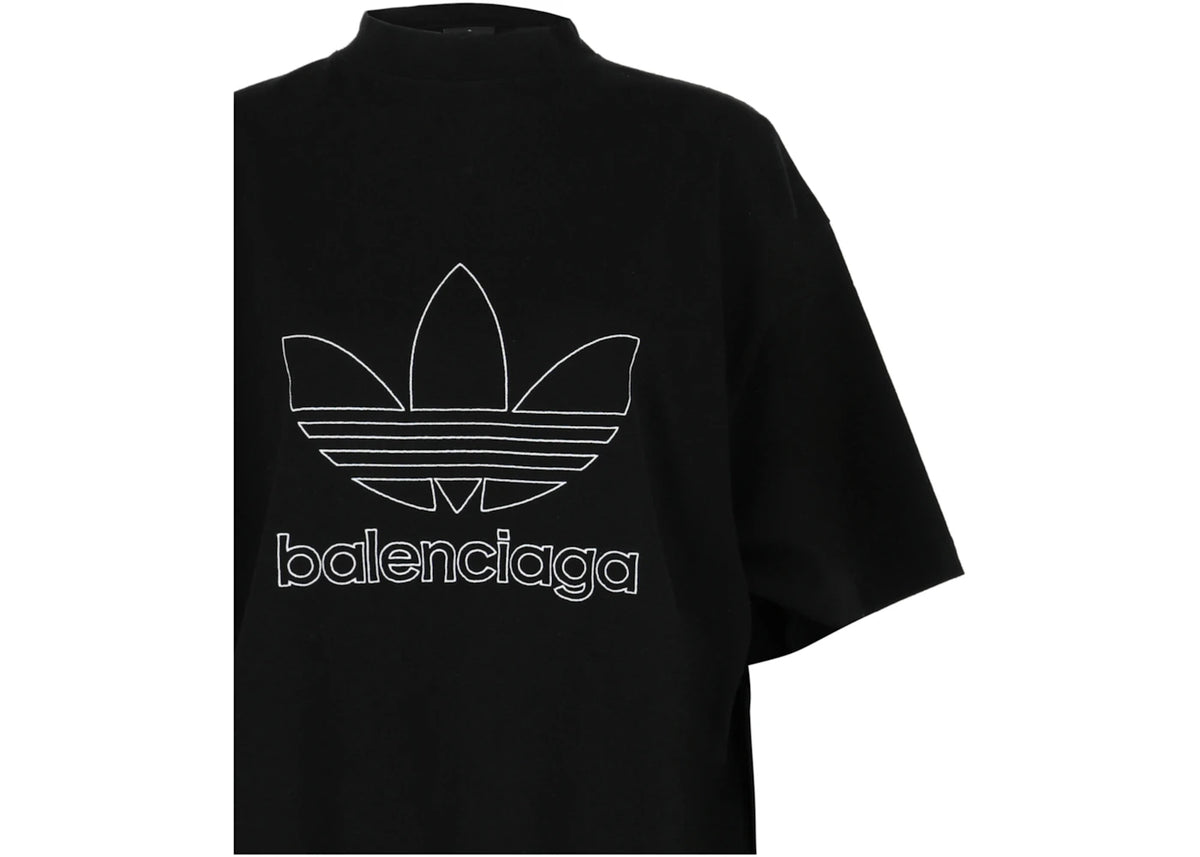Balenciaga adidas x Balenciaga Oversized T-shirt Black White - vue secondaire B