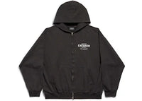 Balenciaga x Erewhon Los Angeles Zip-Up Hoodie Medium Fit Black/White