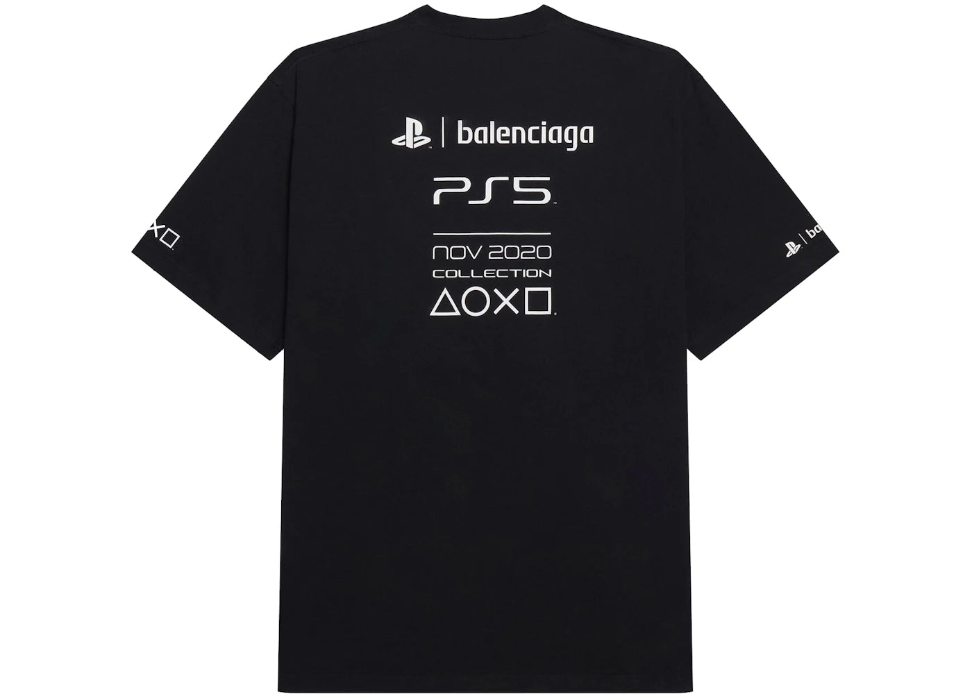 Balenciaga x PlayStation Boxy T-shirt Black - vue secondaire A