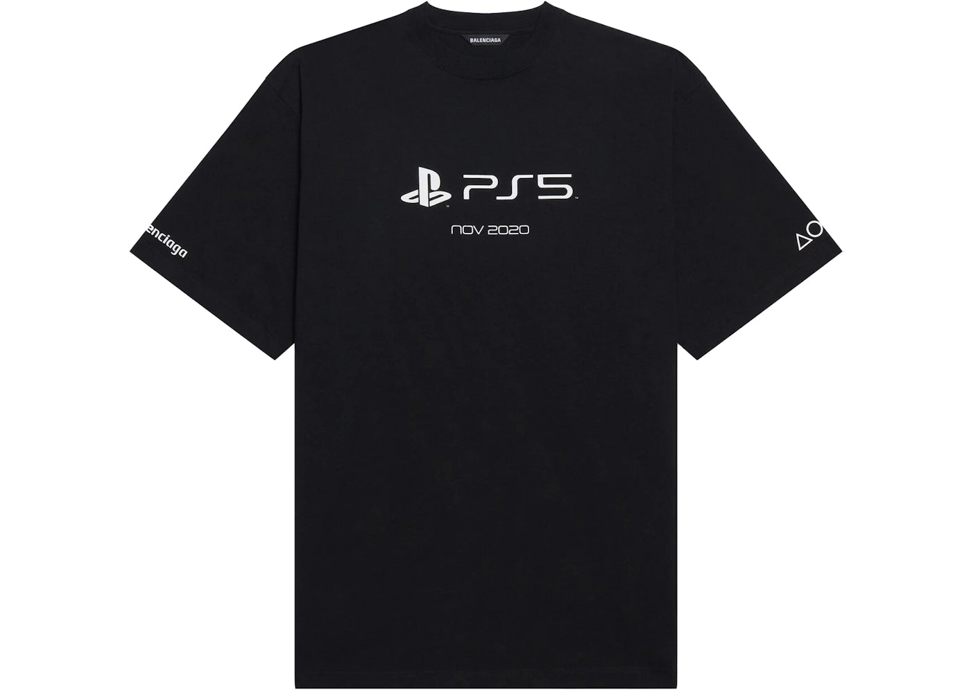 Balenciaga x PlayStation Boxy T-shirt Black - vue 360
