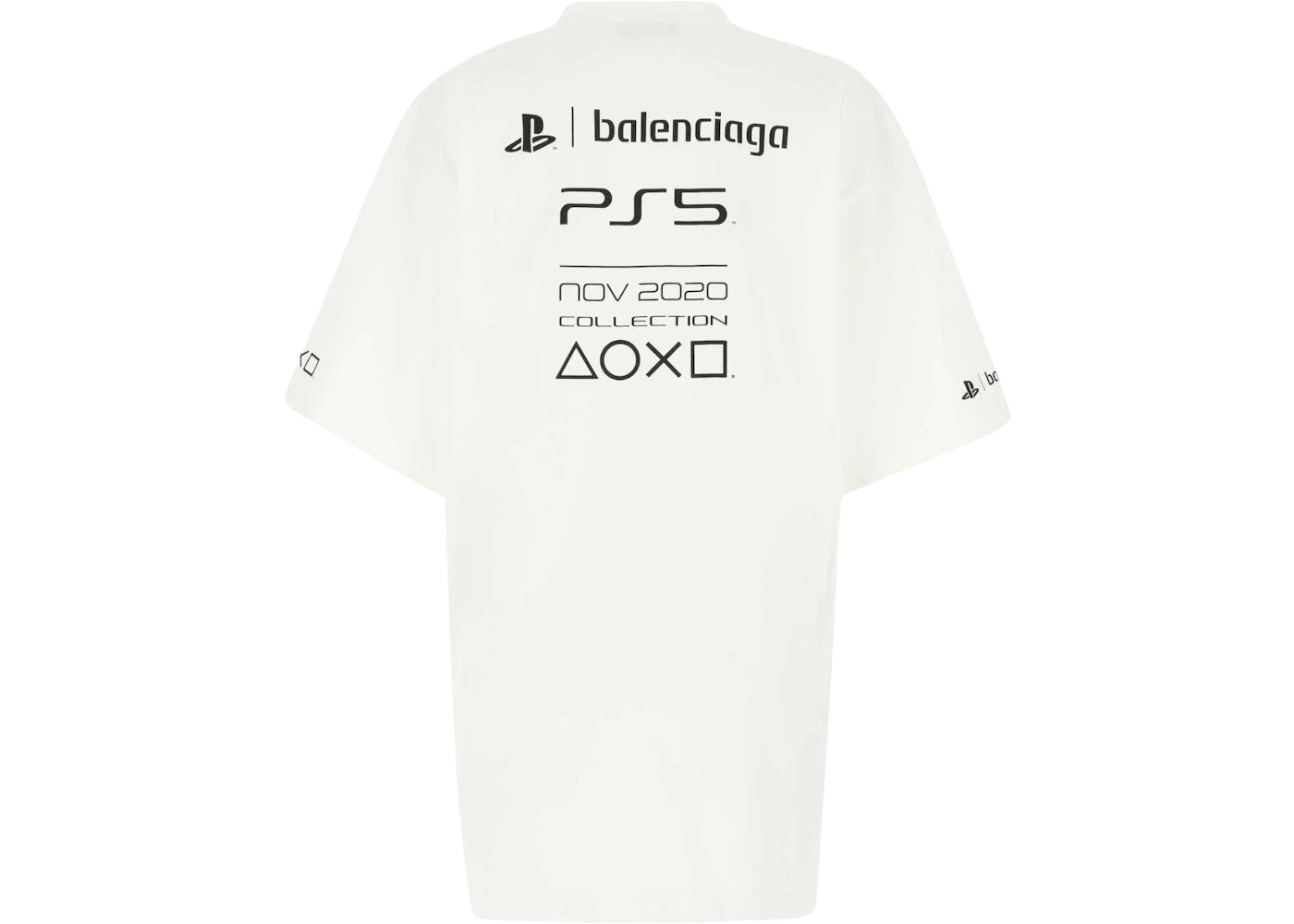 Balenciaga x PlayStation Boxy T-shirt White - vue secondaire A