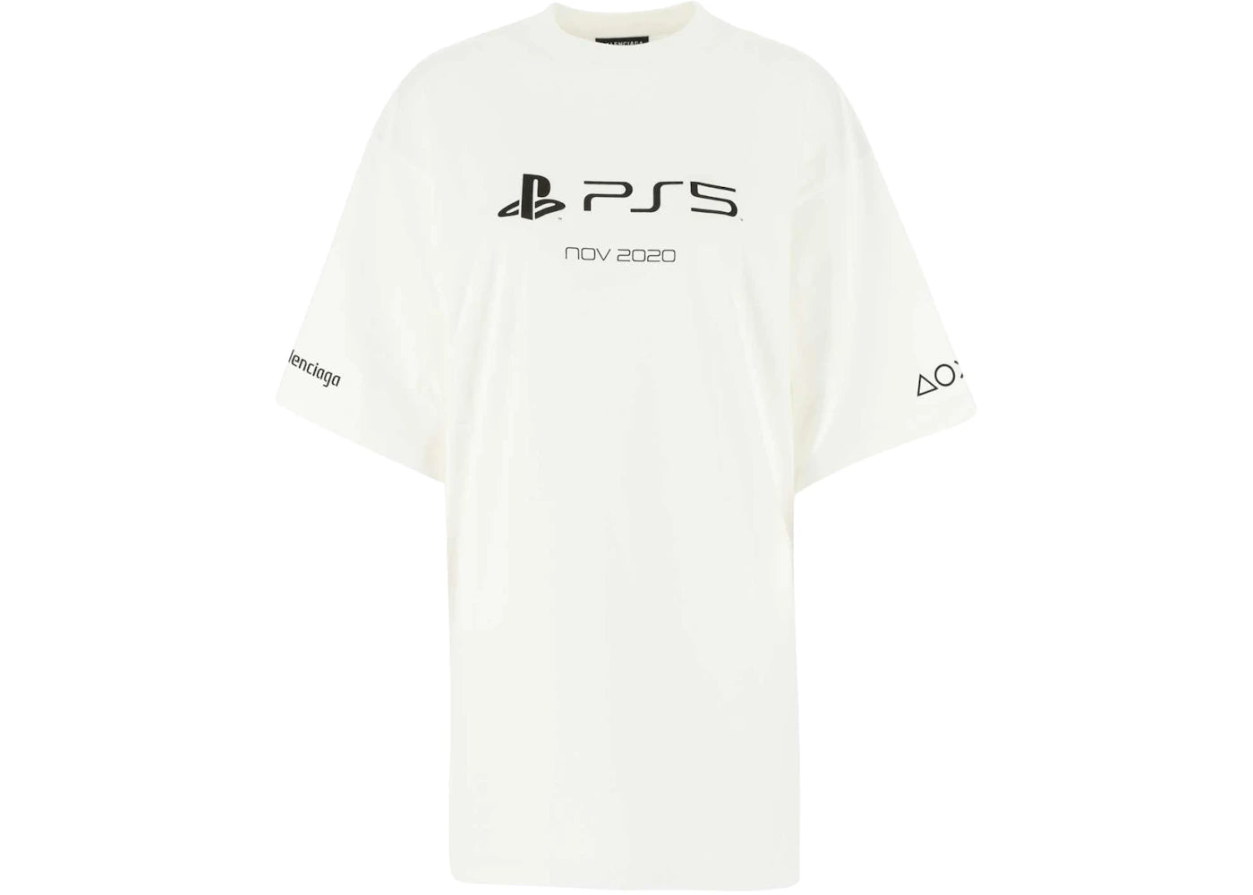 Balenciaga x PlayStation Boxy T-shirt White - vue 360