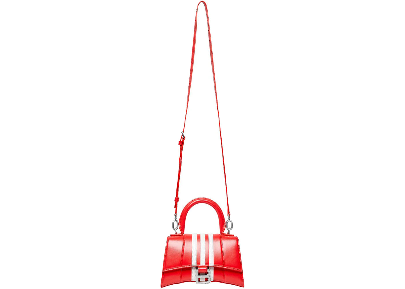 Balenciaga x adidas Hourglass XS Box Handbag Red - vue secondaire B