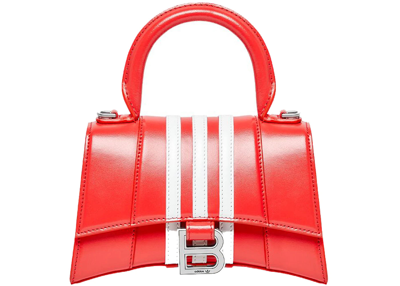 Balenciaga x adidas Hourglass XS Box Handbag Red - vue secondaire A
