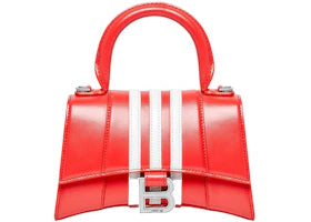 Balenciaga x adidas Hourglass XS Box Handbag Red - vue 360