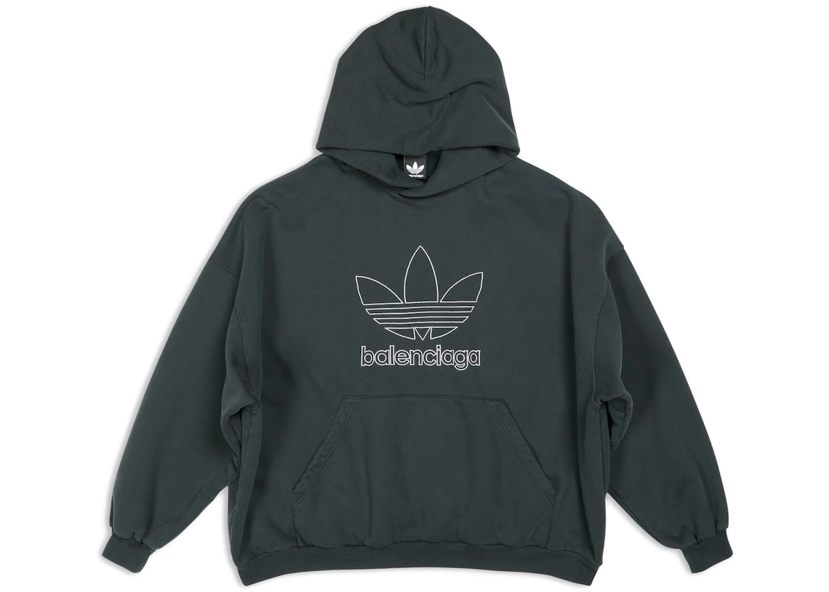 Balenciaga x adidas Large Fit Hoodie Green - vue secondaire A