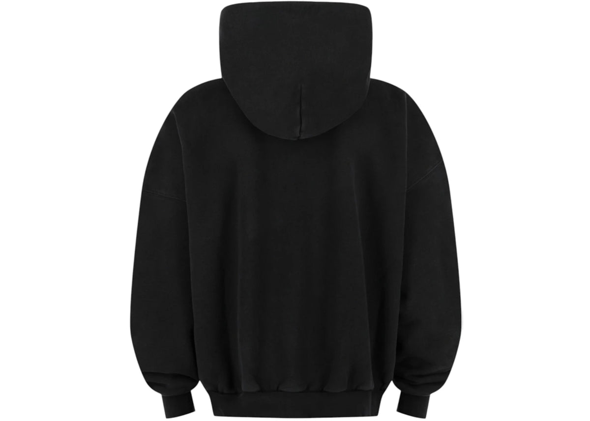 Balenciaga x adidas Oversized Embroidered Logo Hoodie Black/White - vue secondaire B