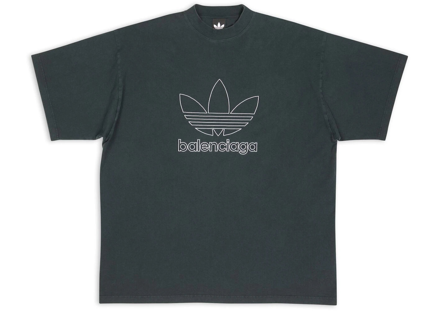 Balenciaga x adidas T-Shirt Oversized Green - vue 360