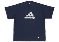 Balenciaga x adidas T-Shirt Oversized Navy Blue
