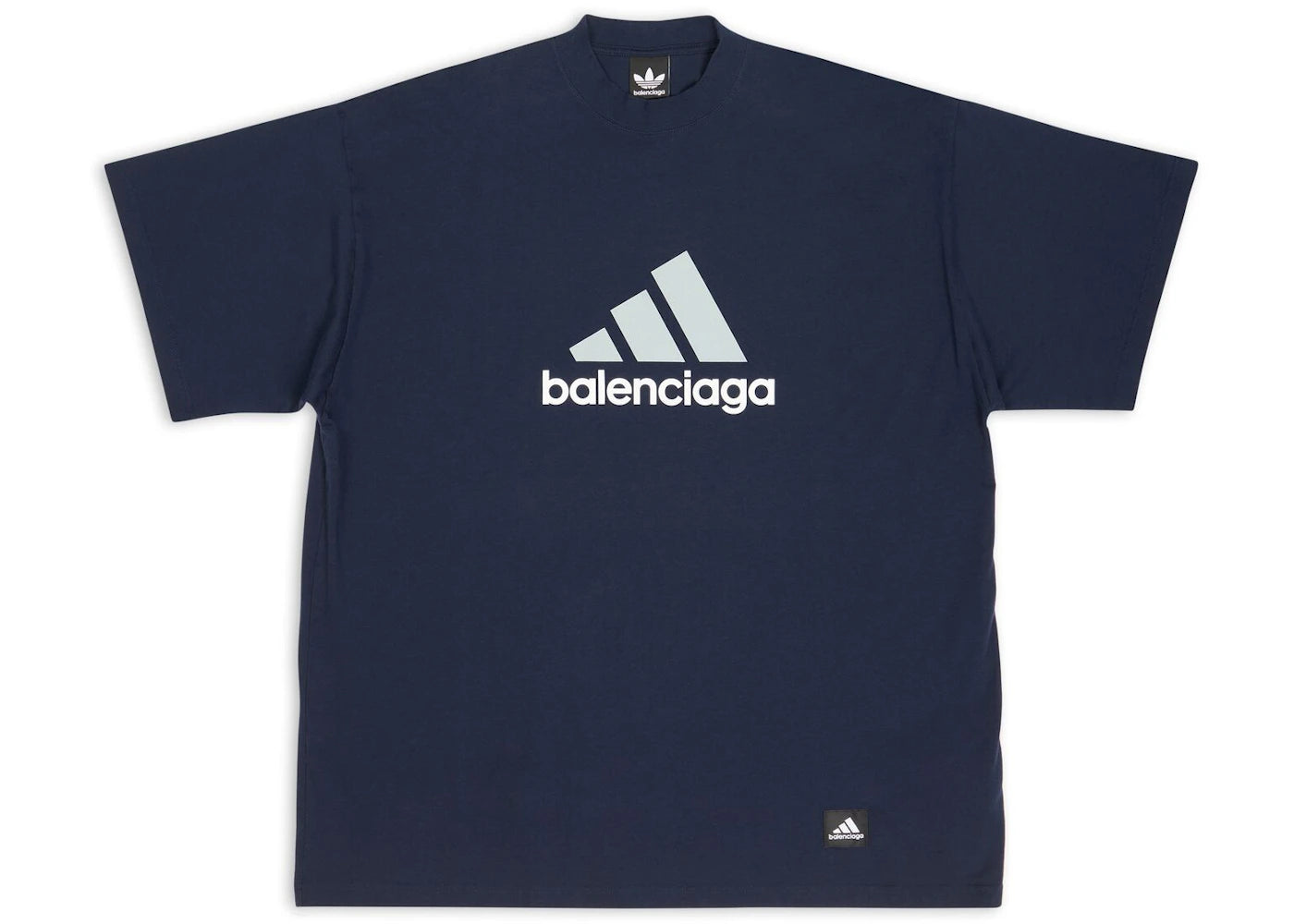 Balenciaga x adidas T-Shirt Oversized Navy Blue - vue secondaire A
