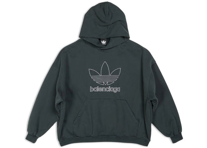 Balenciaga x adidas Women's Large Fit Hoodie Green - apparel view 2