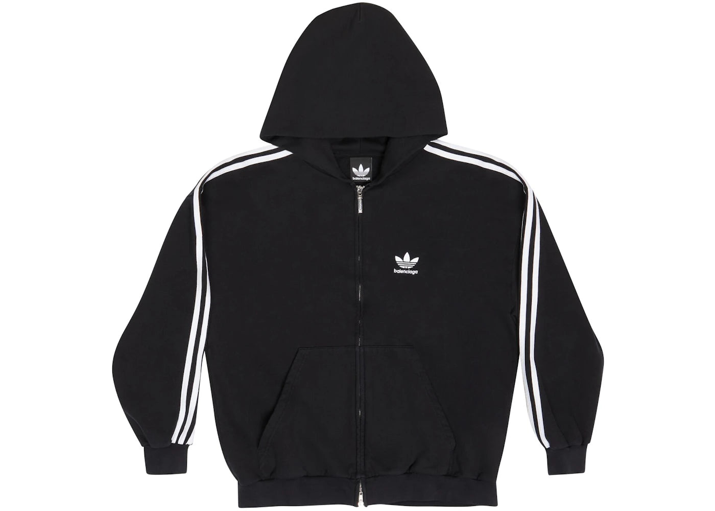 Balenciaga x adidas Zip-Up Hoodie Small Fit Black - vue secondaire A