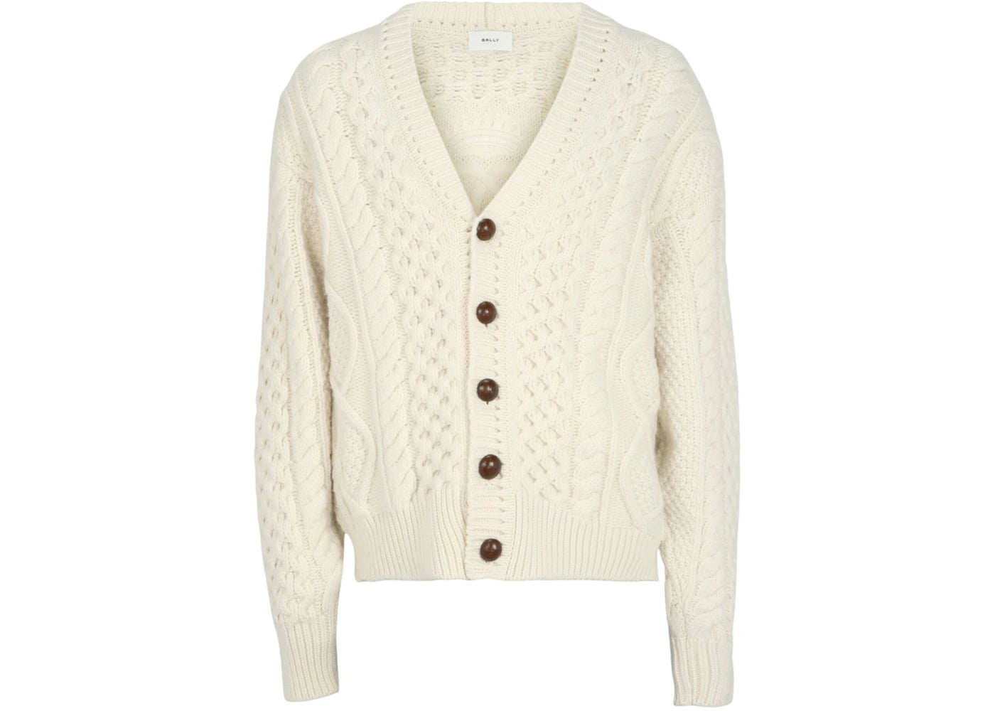 Bally Cable Knit Cardigan Bone - vue secondaire A