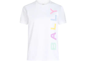 Bally Logo Print Crew Neck T-shirt White