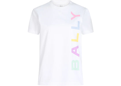 Bally Logo Print Crew Neck T-shirt White - apparel view 2