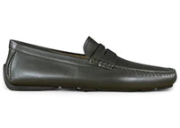 Bally Warno Fango Leather Drivers Fango