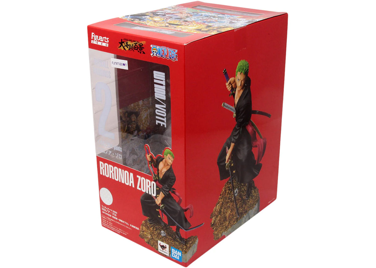 Bandai Figuarts Zero One Piece Roronoa Zoro Wt100 Commemorative Eiichiro Oda Illustration Daikaizoku Hyakkei Figure Black - vue secondaire B