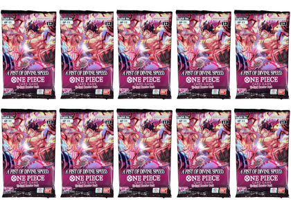 Bandai One Piece A Fist of Divine Speed (OP-11) Booster Pack (10x Lot) - authentic Bandai product