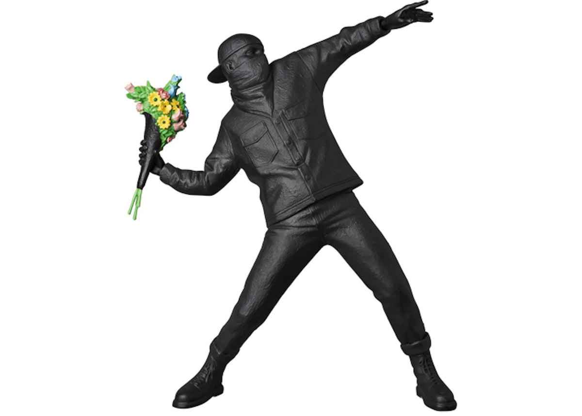 Banksy Brandalism Flower Bomber Figure Gesso Black - vue secondaire A