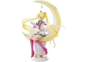 Banpresto Figuarts Zero Chouette Pretty Guardian Sailor Moon Eternal The Movie Super Sailor Moon Bright Moon And Legendary Silver Crystal Figure Yellow - vue 360