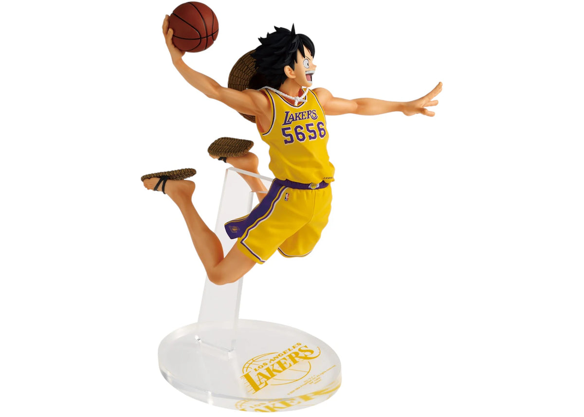 Banpresto One Piece x Nba Master Stars Piece The Monkey.d.luffy Figure Los Angeles Lakers - vue secondaire B