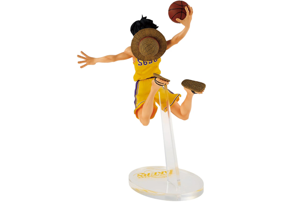 Banpresto One Piece x Nba Master Stars Piece The Monkey.d.luffy Figure Los Angeles Lakers - vue secondaire B