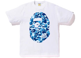 BAPE ABC Big Ape Head Tee White/Blue