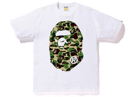 BAPE ABC Big Ape Head Tee White/Green - vue 360