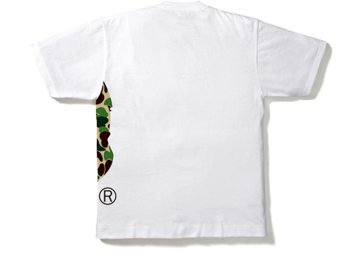 BAPE ABC Side Big Ape Head Tee White/Green - vue secondaire B