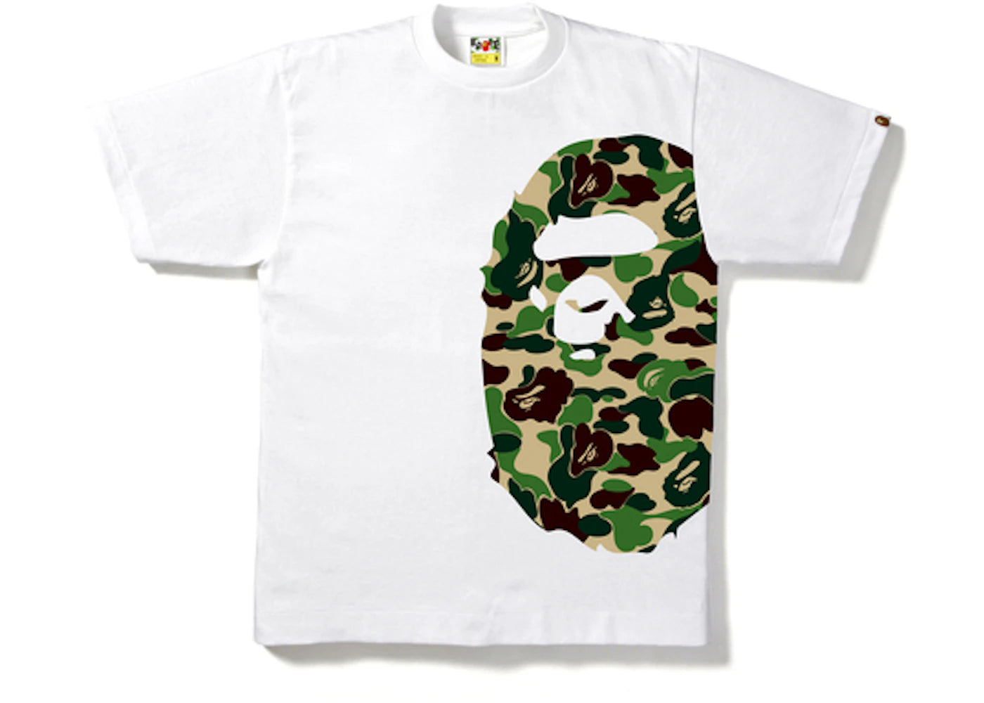 BAPE ABC Side Big Ape Head Tee White/Green - vue secondaire A