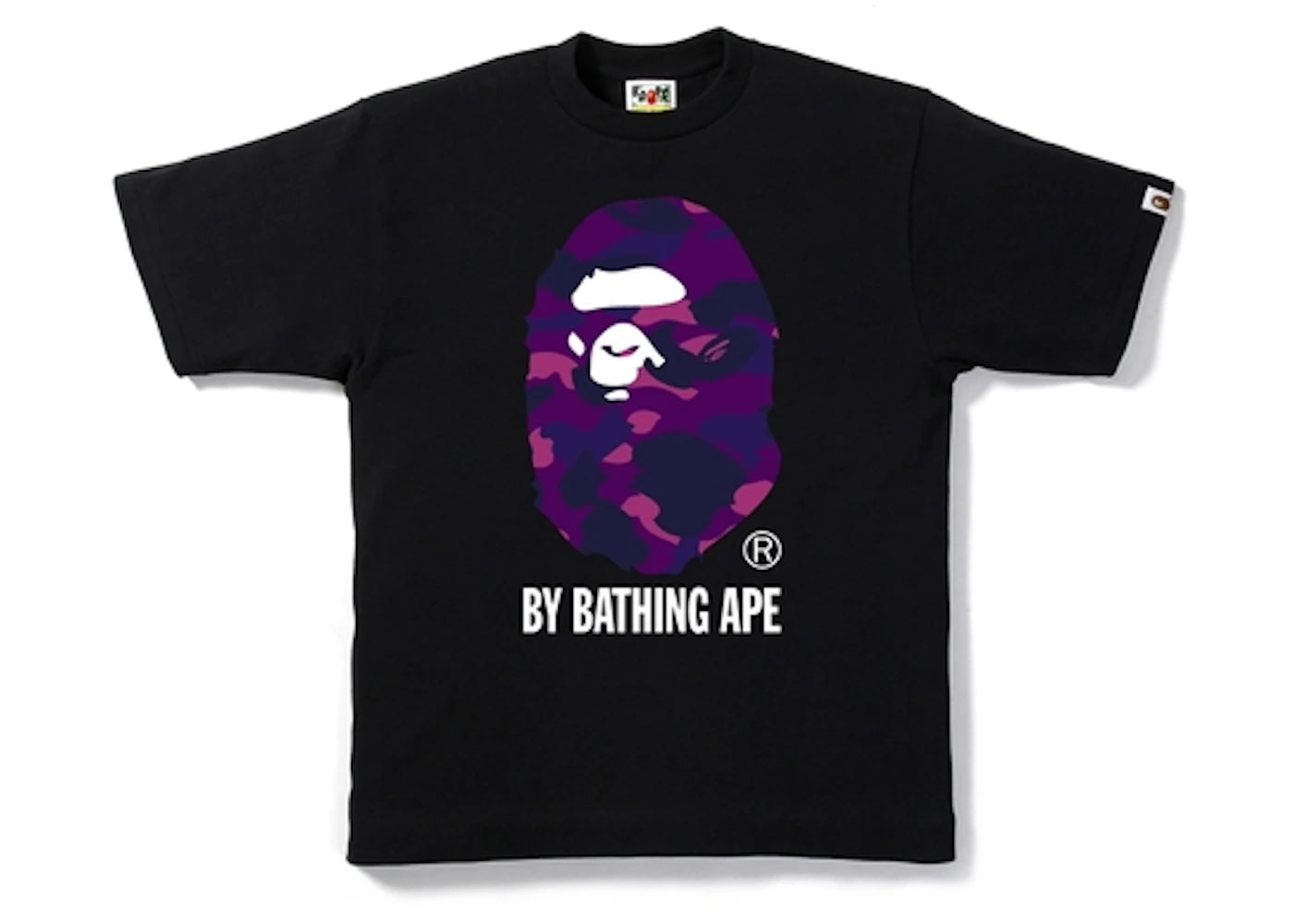 BAPE Color Camo By Bathing Tee Black/Purple - vue 360