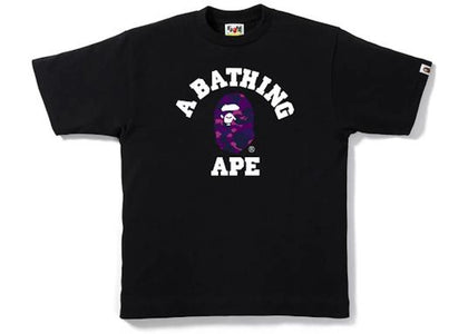 BAPE Color Camo College Tee Black/Purple - authentic BAPE product