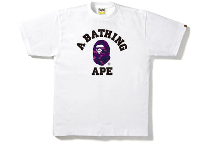 BAPE Color Camo College Tee White/Purple - authentic BAPE product