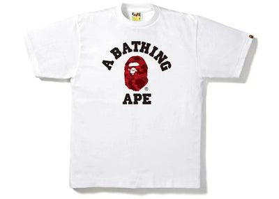 BAPE Color Camo College Tee White/Red