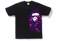 BAPE Color Camo Side Big Ape Head Tee Black/Purple