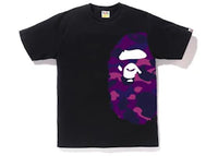BAPE Color Camo Side Big Ape Head Tee Black/Purple