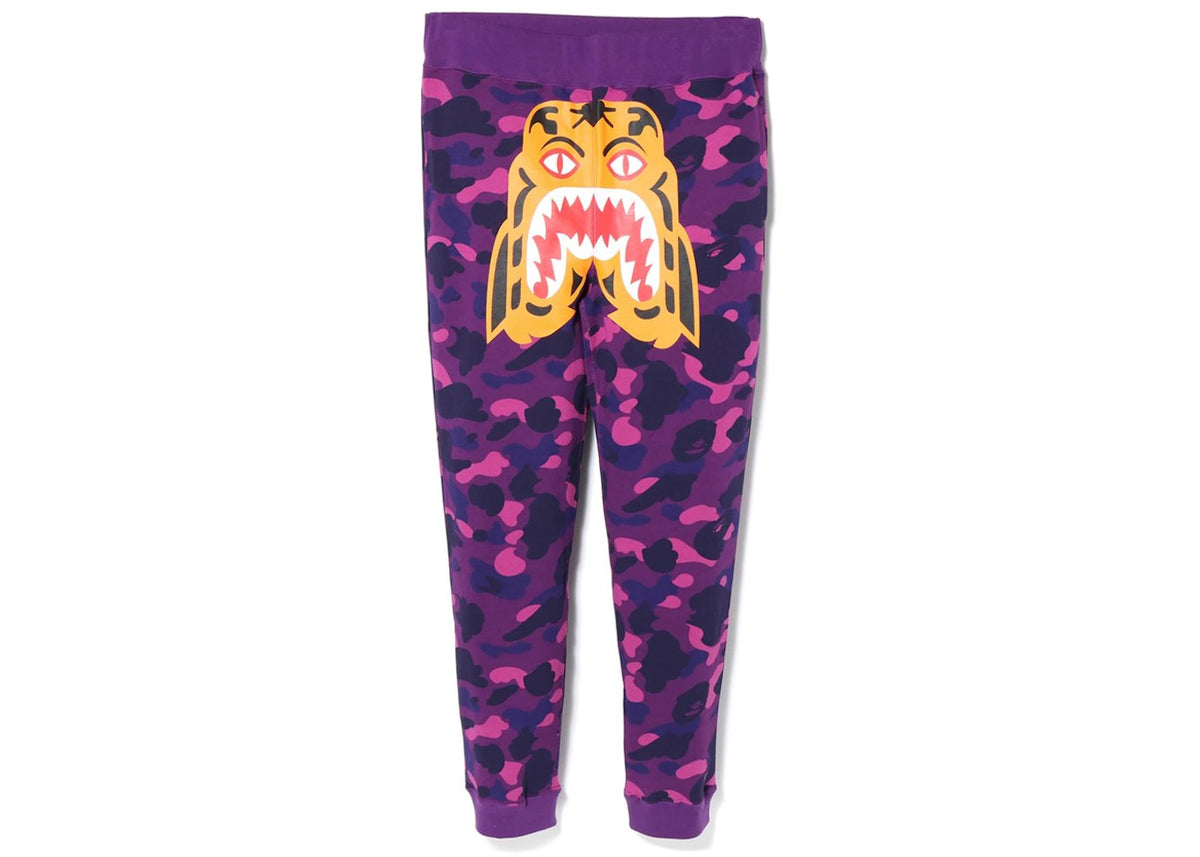 BAPE Color Camo Tiger Slim Sweat Pants Purple - vue secondaire A