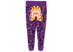 BAPE Color Camo Tiger Slim Sweat Pants Purple - vue 360