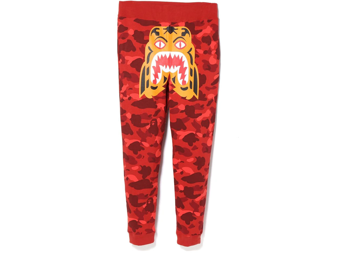 BAPE Color Camo Tiger Slim Sweat Pants Red - vue secondaire A