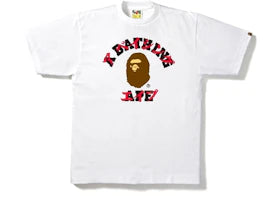 BAPE Katakana College Tee White/Brown
