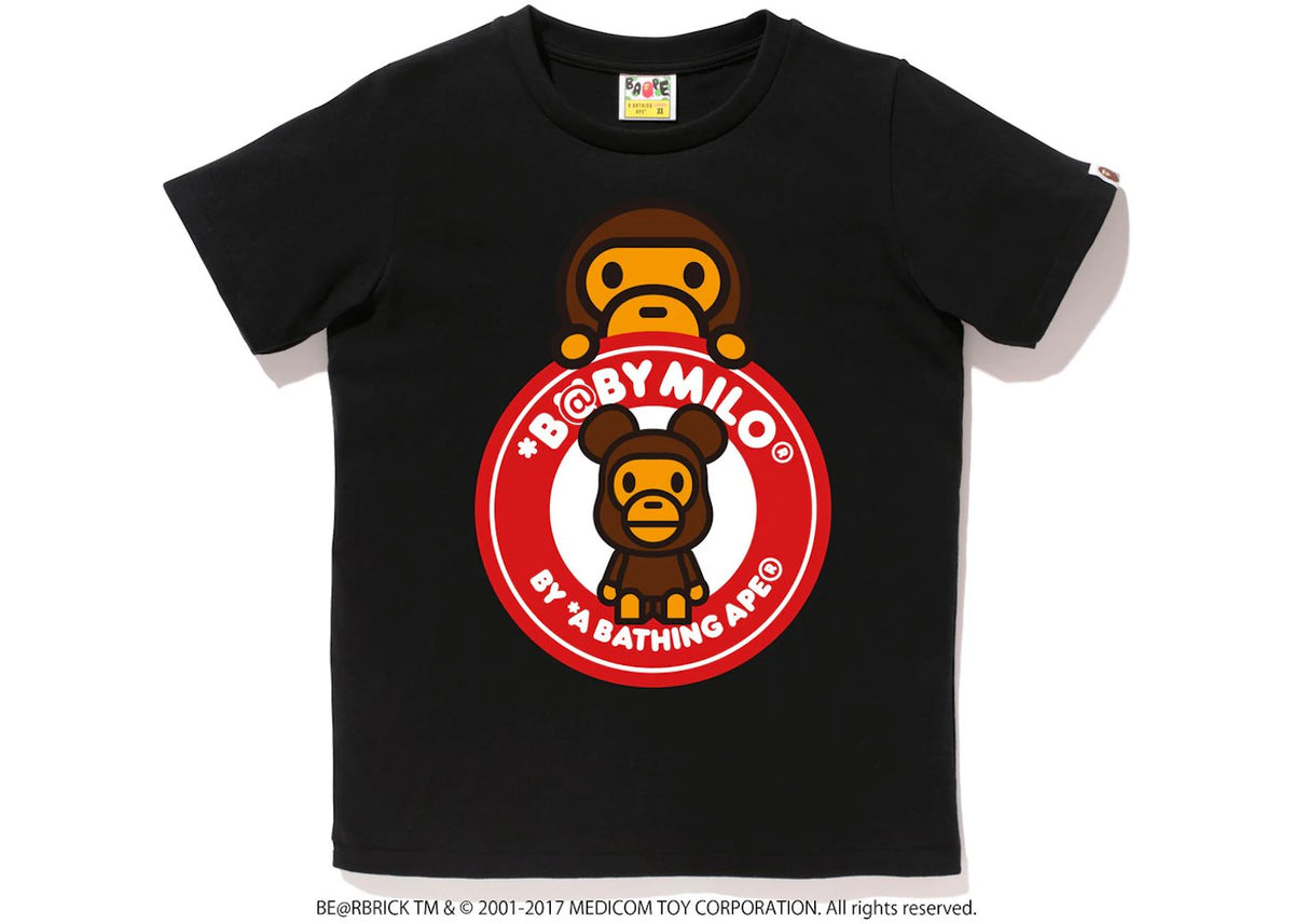 BAPE Medicom Toy Bearbrick Milo Busy Works Tee Black/Red - vue secondaire B
