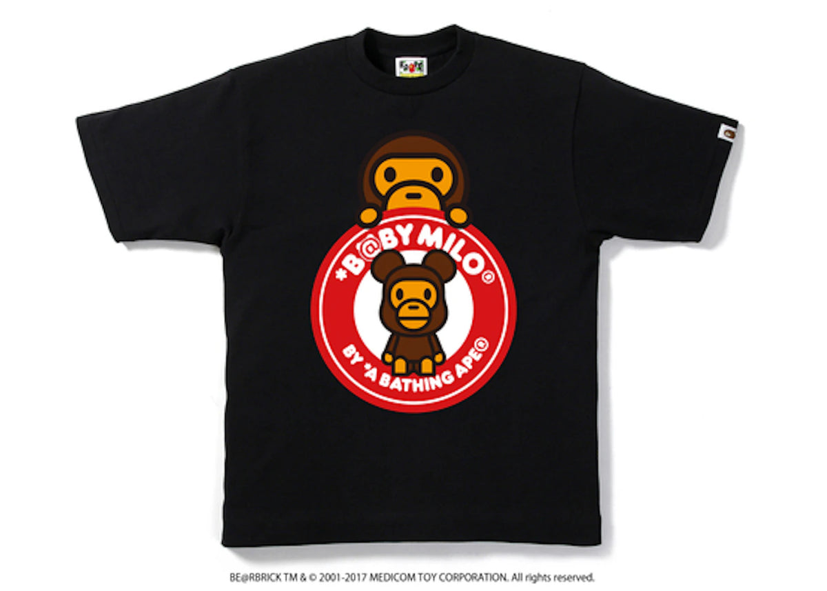 BAPE Medicom Toy Bearbrick Milo Busy Works Tee Black/Red - vue secondaire A