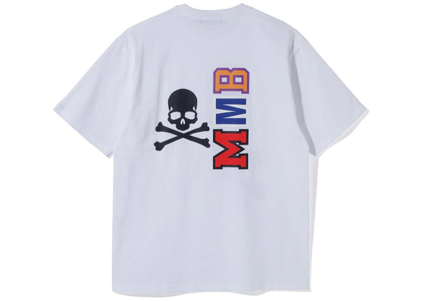 BAPE Vs Mastermind Half Skull Half Shark Double Sided Tee White - vue secondaire B