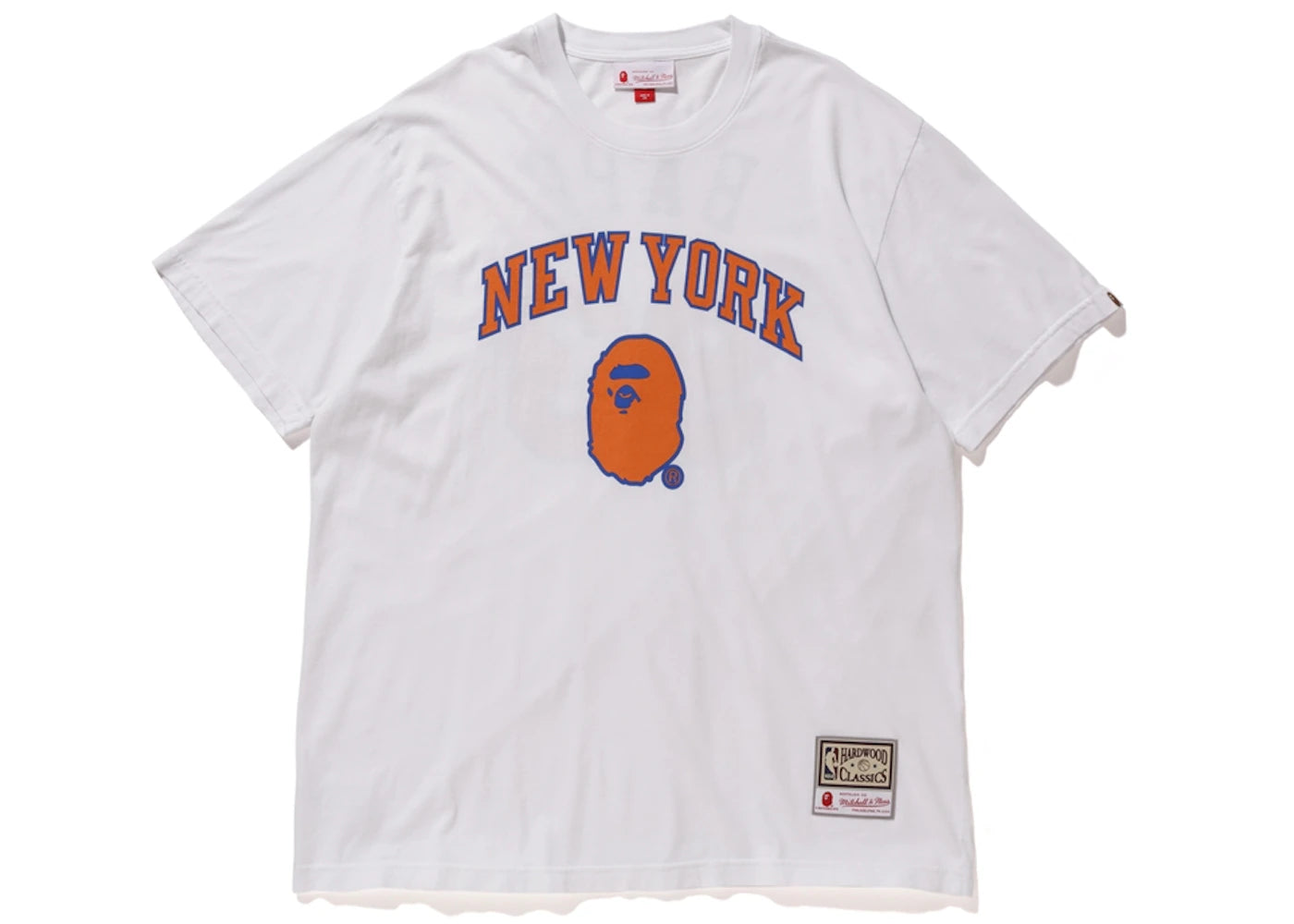 BAPE x Mitchell & Ness Knicks Tee White - vue secondaire A