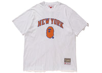 BAPE x Mitchell & Ness Knicks Tee White