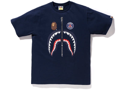 BAPE x PSG Shark Tee Navy - product view 2