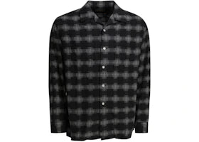 Beams Plus Satin Plaid Check Shirt Black - vue 360